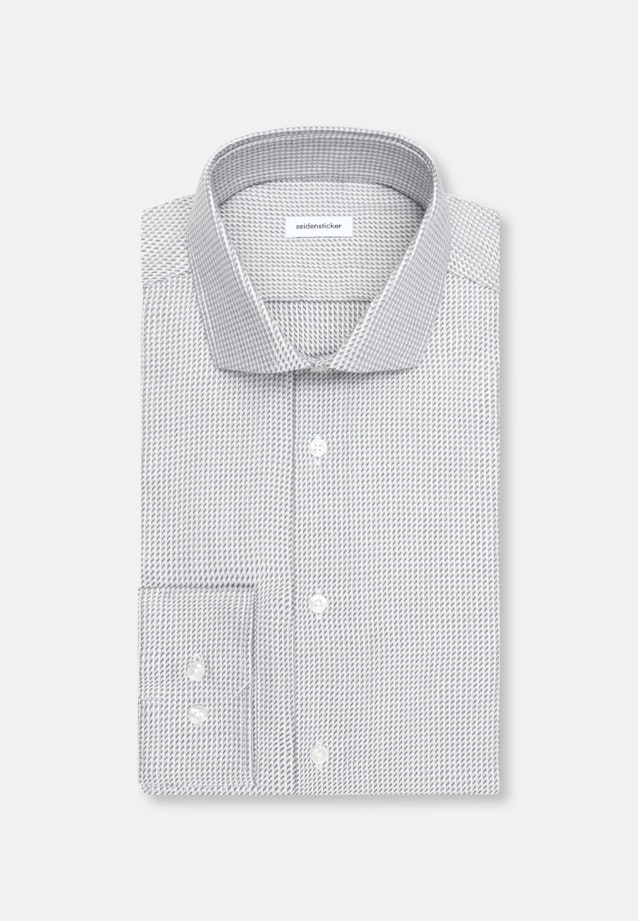 Shaped Business Hemd Struktur in Beige |  Seidensticker Onlineshop