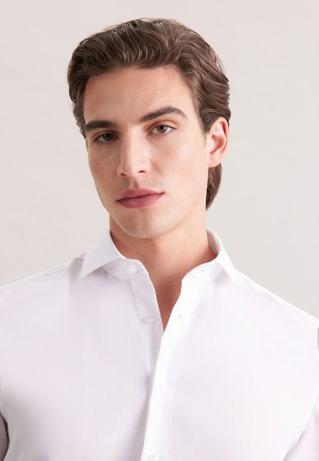 Shaped Business shirt Structure in Weiß |  Seidensticker Onlineshop