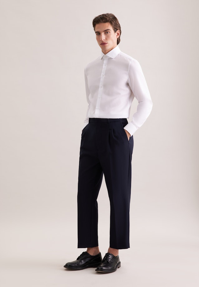 Shaped Business shirt Structure in Weiß |  Seidensticker Onlineshop