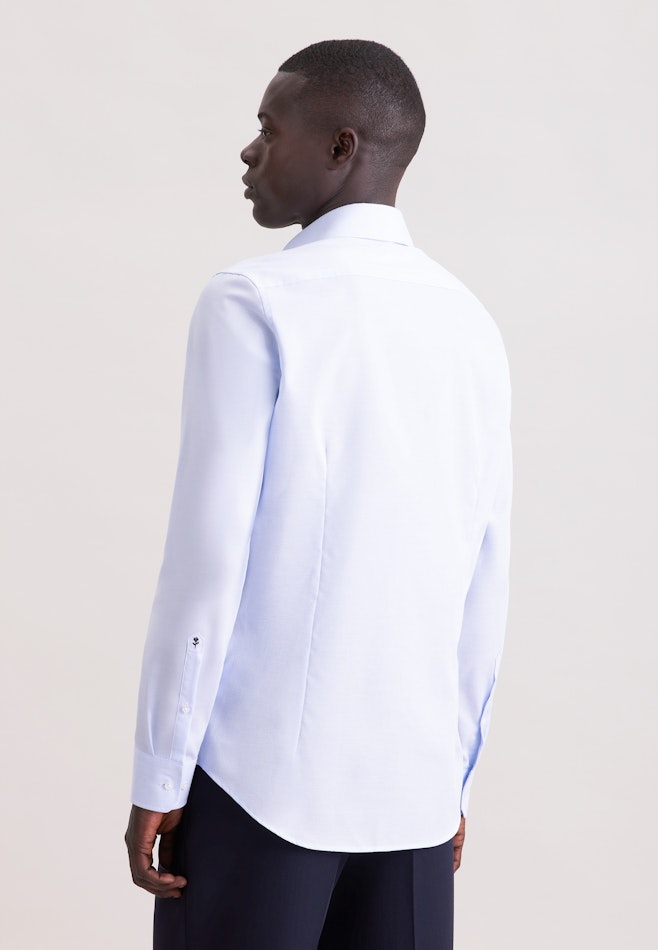 Shaped Business shirt Structure in Mittelblau | Seidensticker online shop