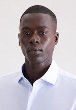 Shaped Business Hemd Struktur in Mittelblau |  Seidensticker Onlineshop