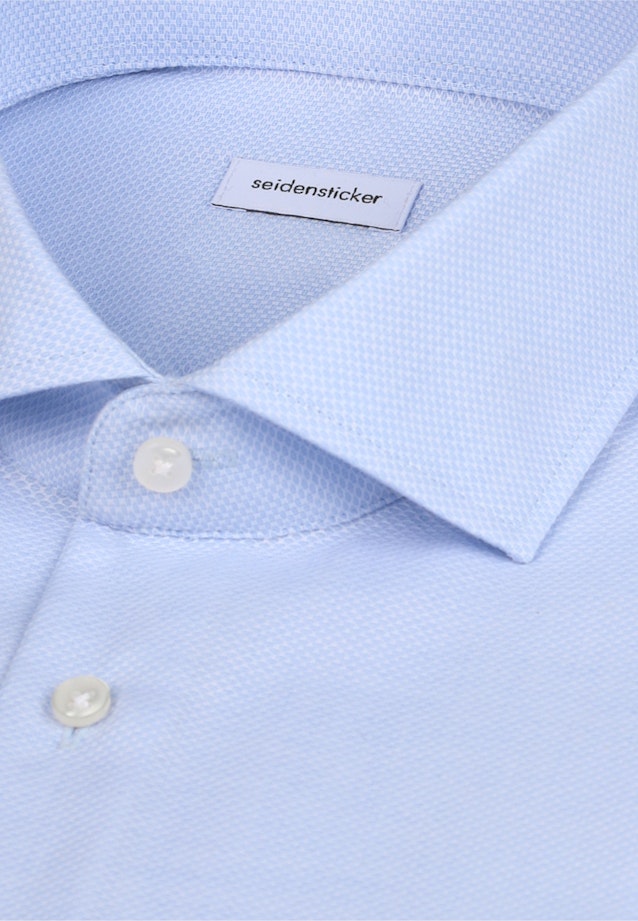 Shaped Business Hemd Struktur in Mittelblau |  Seidensticker Onlineshop