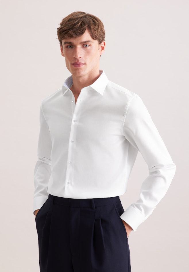 Slim Business shirt Structure in Weiß | Seidensticker online shop