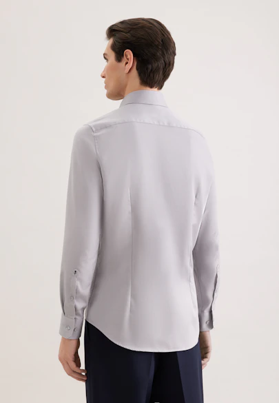 Slim Business Hemd Struktur in Grau |  Seidensticker Onlineshop