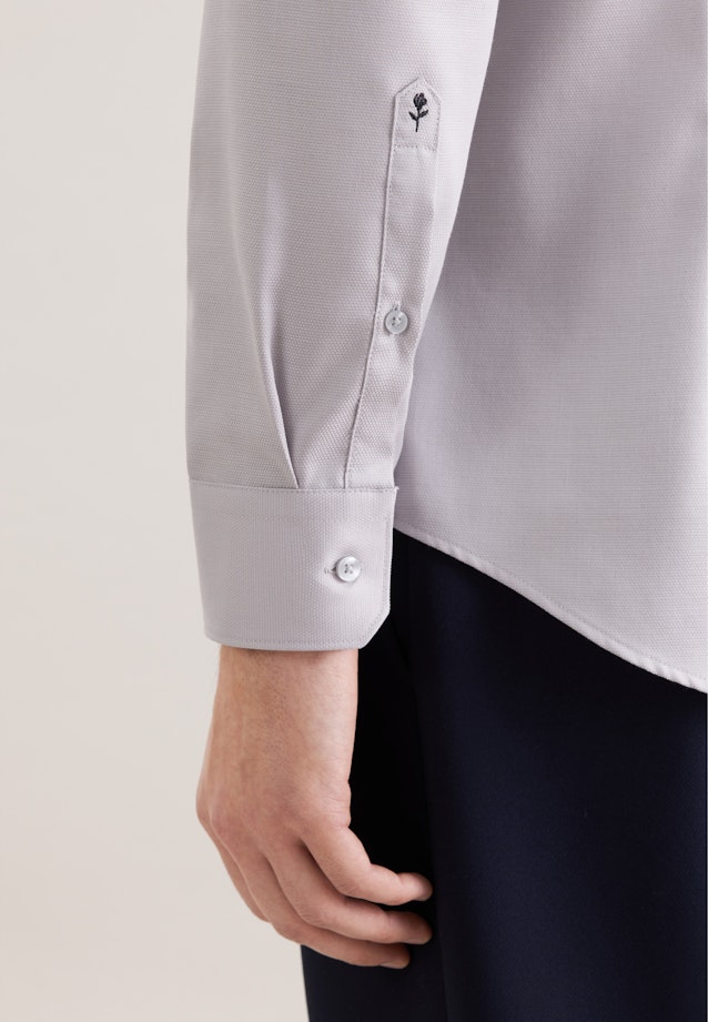 Slim Chemise d'affaires Structure in Gris |  Seidensticker Onlineshop