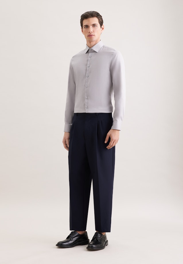 Slim Business Hemd Struktur in Grau |  Seidensticker Onlineshop
