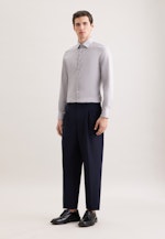 Slim Chemise d'affaires Structure in Gris |  Seidensticker Onlineshop
