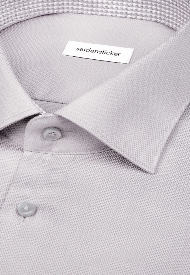Slim Business Hemd Struktur in Grau | Seidensticker Onlineshop