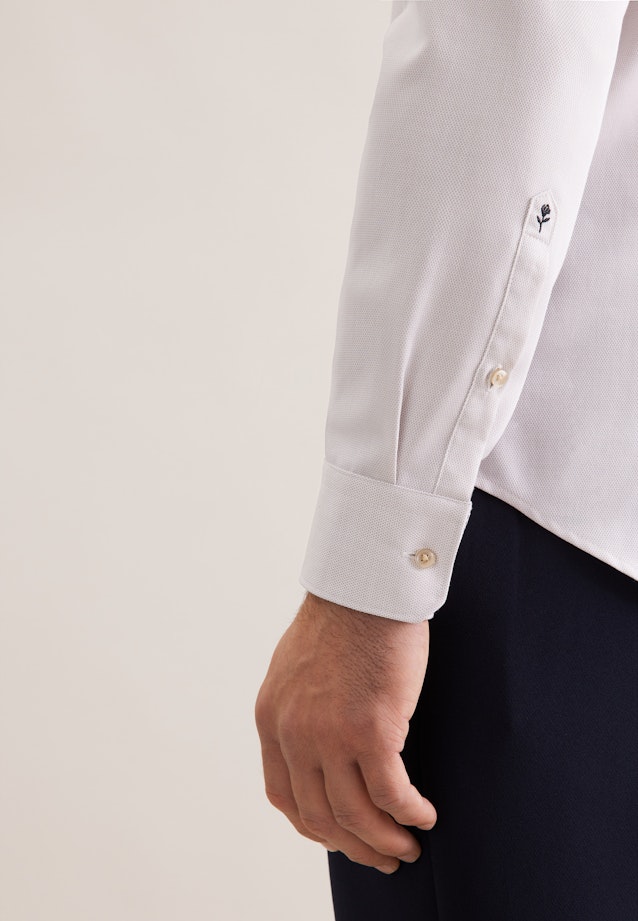 Slim Business Hemd Struktur in Beige |  Seidensticker Onlineshop