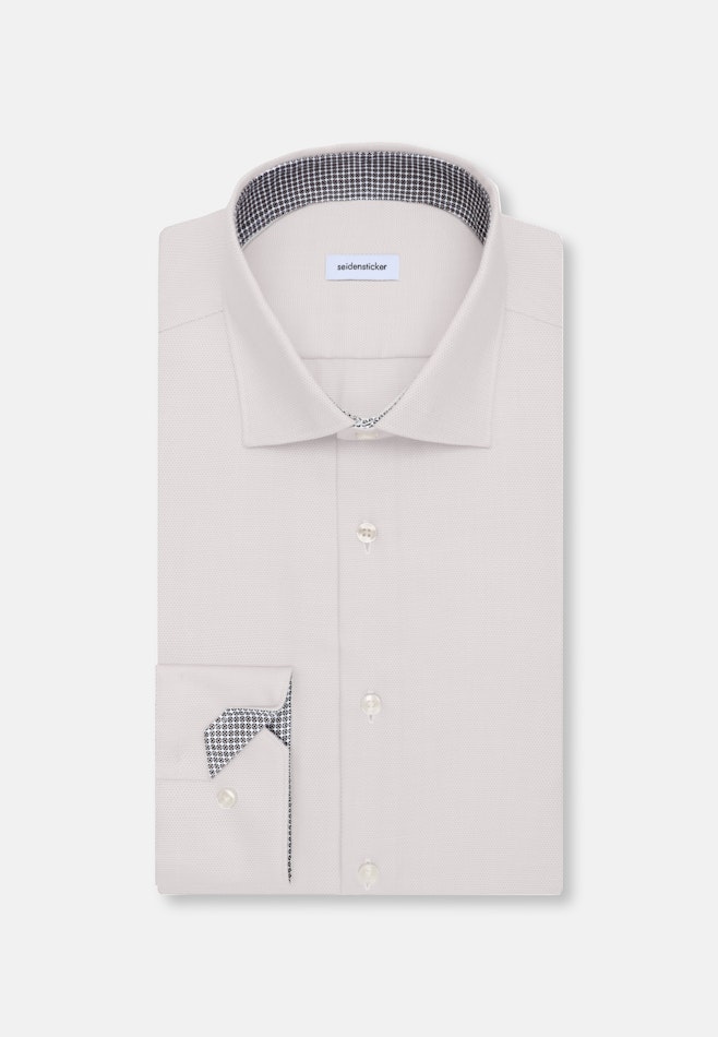 Slim Business Hemd Struktur in Beige | Seidensticker Onlineshop