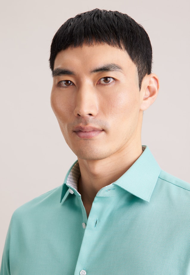 Slim Business Hemd Struktur in Türkis |  Seidensticker Onlineshop