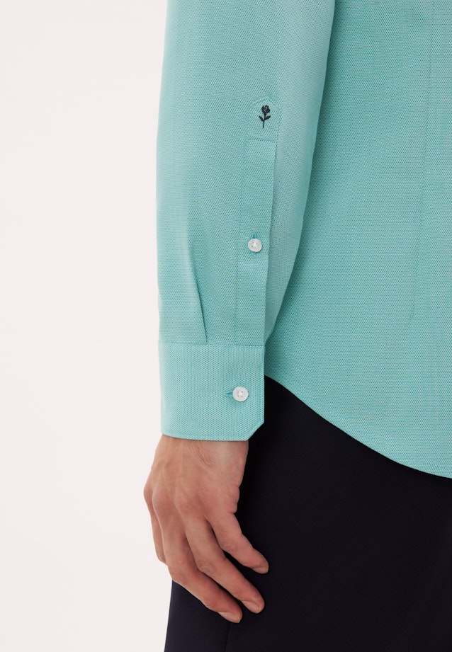 Slim Business Hemd Struktur in Türkis |  Seidensticker Onlineshop