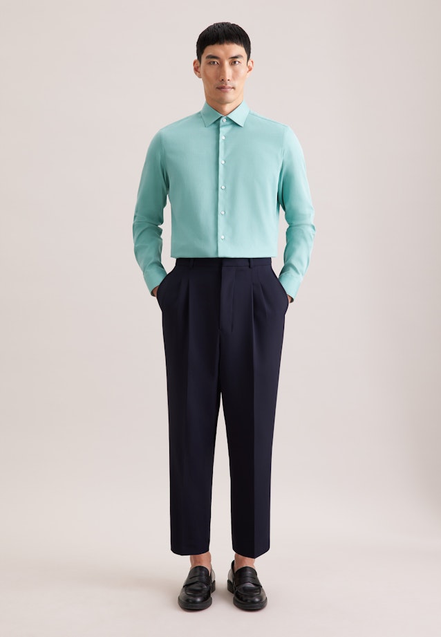 Slim Business Hemd Struktur in Türkis |  Seidensticker Onlineshop