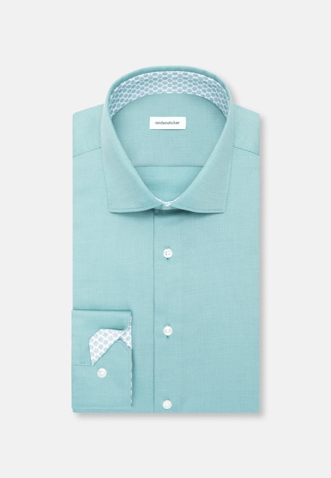 Slim Chemise d'affaires Structure dans Turquoise | Boutique en ligne Seidensticker