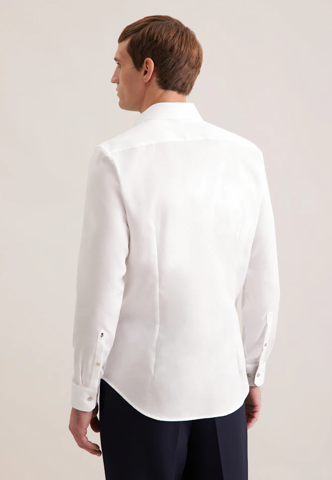 Slim Business Hemd Struktur in Weiß | Seidensticker Onlineshop