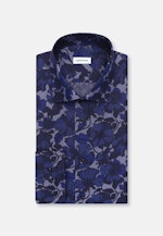 Slim Business Hemd Druck in Dunkelblau |  Seidensticker Onlineshop