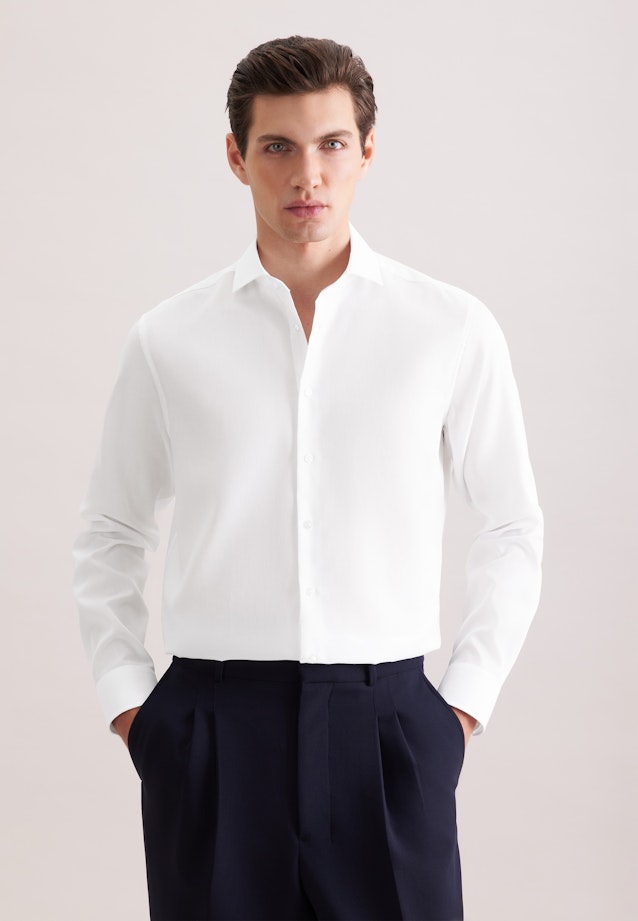Regular Business Hemd Struktur in Weiß |  Seidensticker Onlineshop