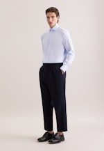 Regular Business Hemd Struktur in Mittelblau |  Seidensticker Onlineshop