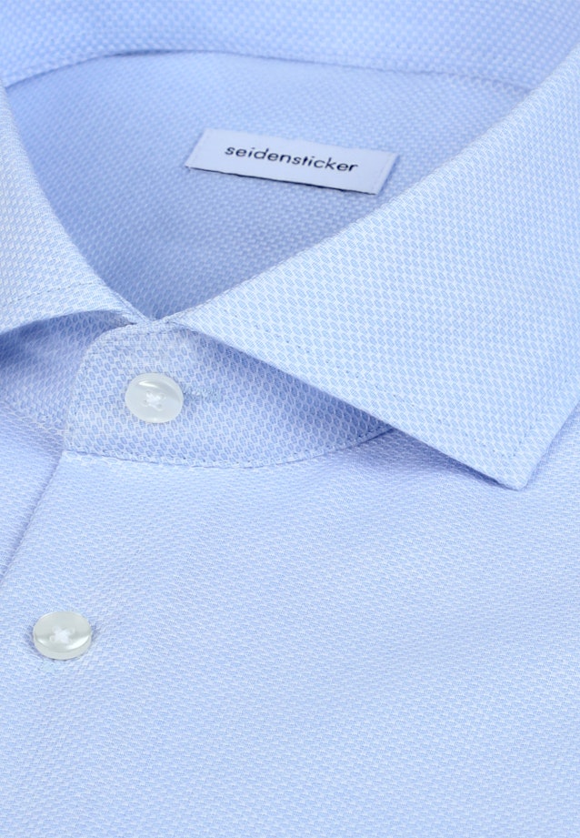 Regular Business Hemd Struktur in Mittelblau |  Seidensticker Onlineshop
