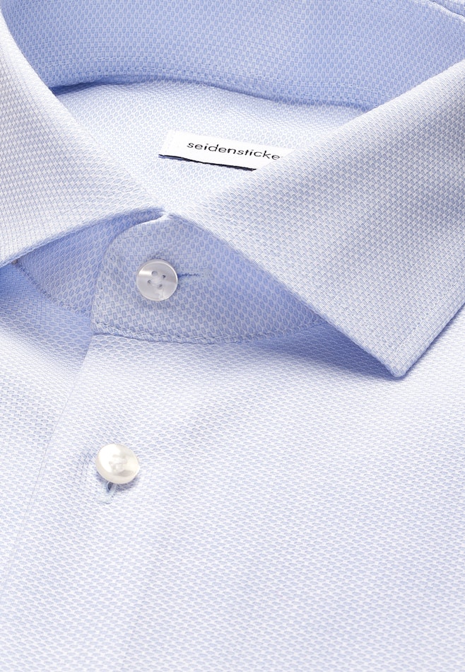 Regular Chemise d'affaires Structure dans Bleu Moyen | Boutique en ligne Seidensticker