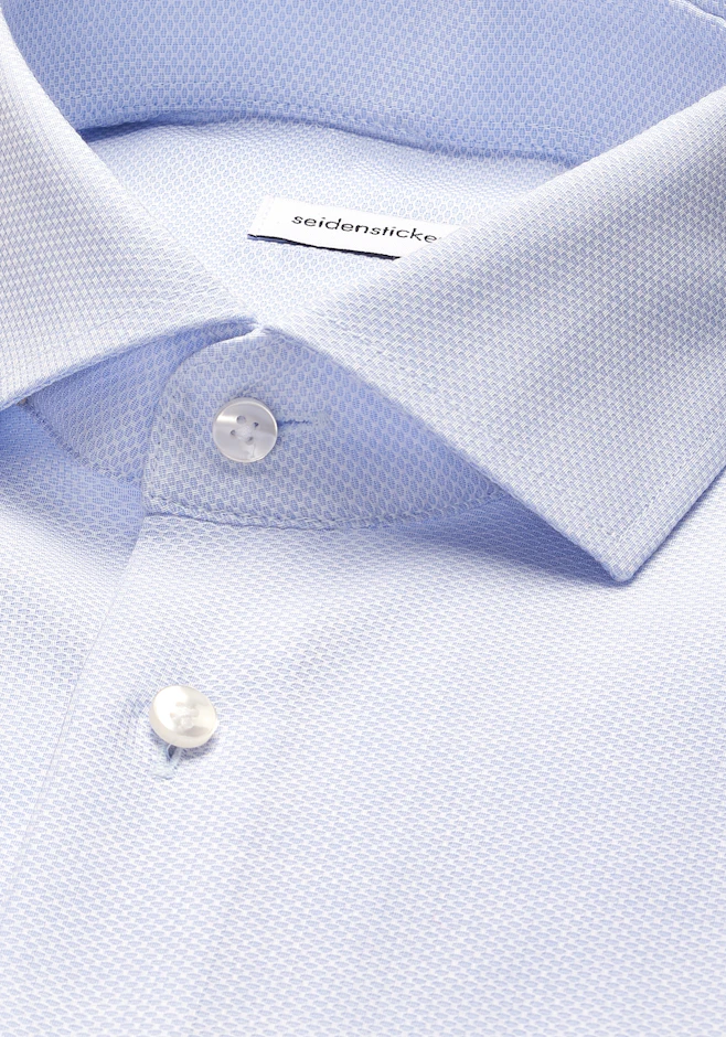 Regular Chemise d'affaires Structure dans Bleu Moyen | Boutique en ligne Seidensticker
