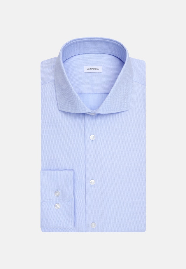 Regular Business Hemd Struktur in Mittelblau |  Seidensticker Onlineshop
