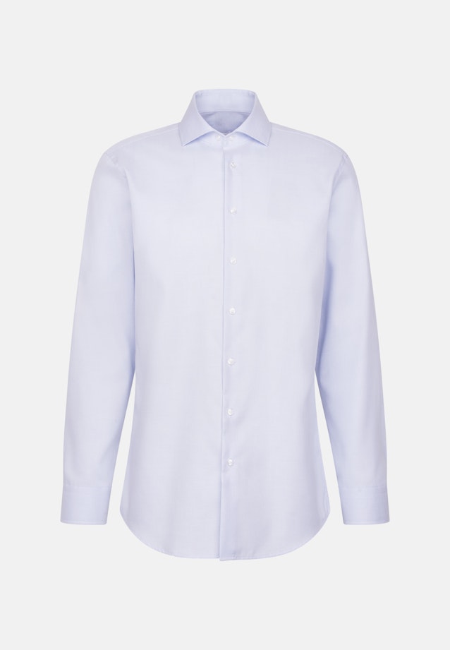 Regular Business Hemd Struktur in Mittelblau |  Seidensticker Onlineshop