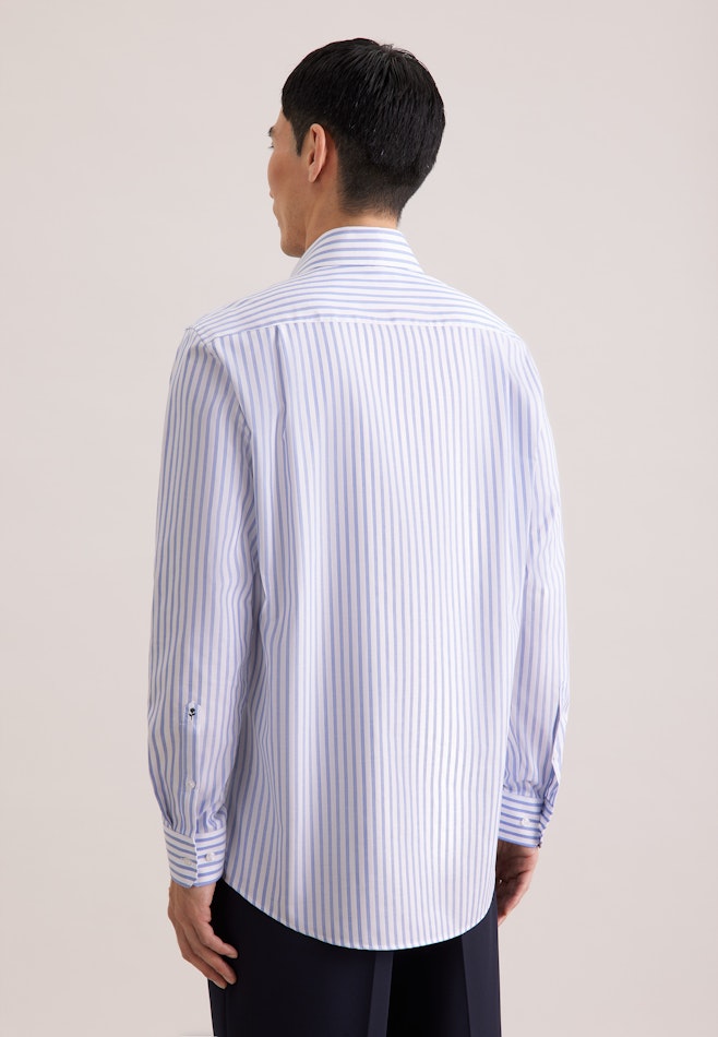 Regular Chemise d'affaires Rayures dans Bleu Moyen | Boutique en ligne Seidensticker