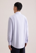 Regular Business Hemd Gestreift in Mittelblau |  Seidensticker Onlineshop