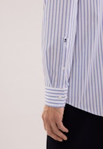 Regular Business Hemd Gestreift in Mittelblau |  Seidensticker Onlineshop