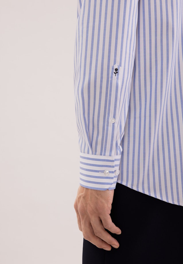 Regular Business Hemd Gestreift in Mittelblau |  Seidensticker Onlineshop