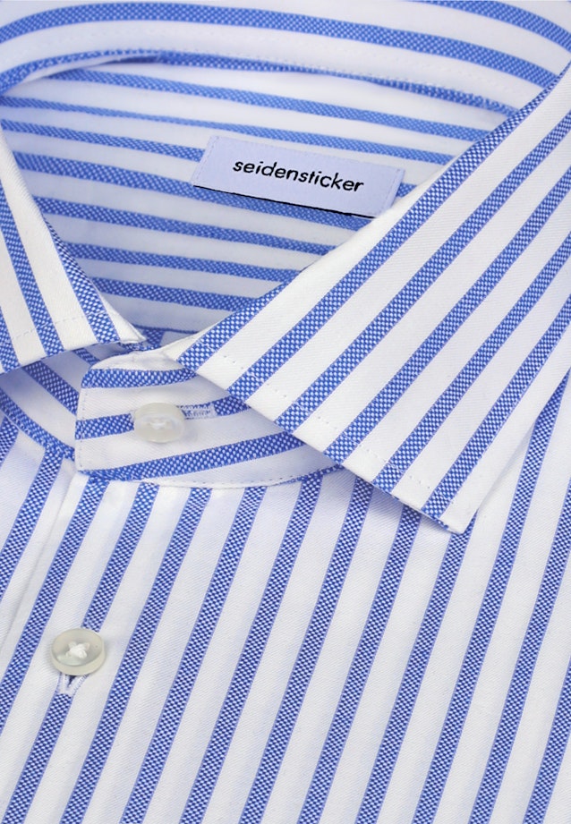 Regular Business Hemd Gestreift in Mittelblau |  Seidensticker Onlineshop
