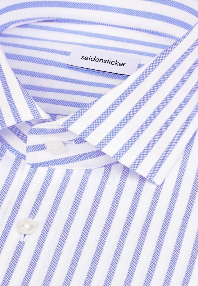 Regular Business Hemd Gestreift in Mittelblau |  Seidensticker Onlineshop