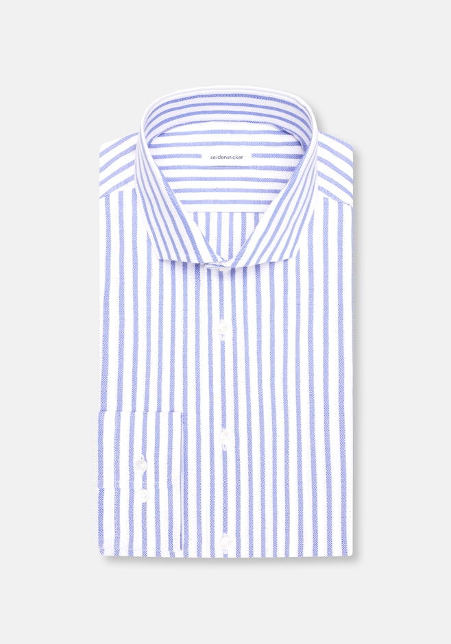 Regular Chemise d'affaires Rayures dans Bleu Moyen | Boutique en ligne Seidensticker