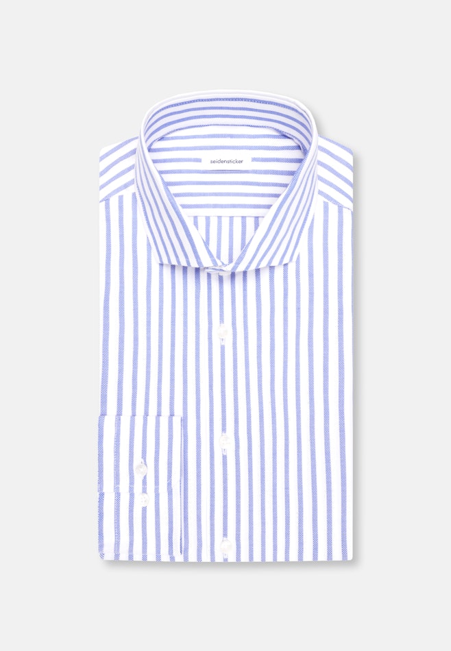 Regular Chemise d'affaires Rayures dans Bleu Moyen | Boutique en ligne Seidensticker