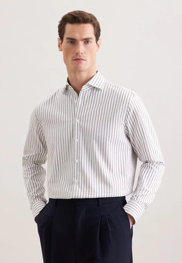 Regular Chemise d'affaires Rayures in Vert |  Seidensticker Onlineshop