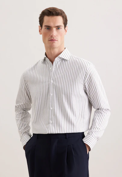 Regular Chemise d'affaires Rayures in Vert |  Seidensticker Onlineshop