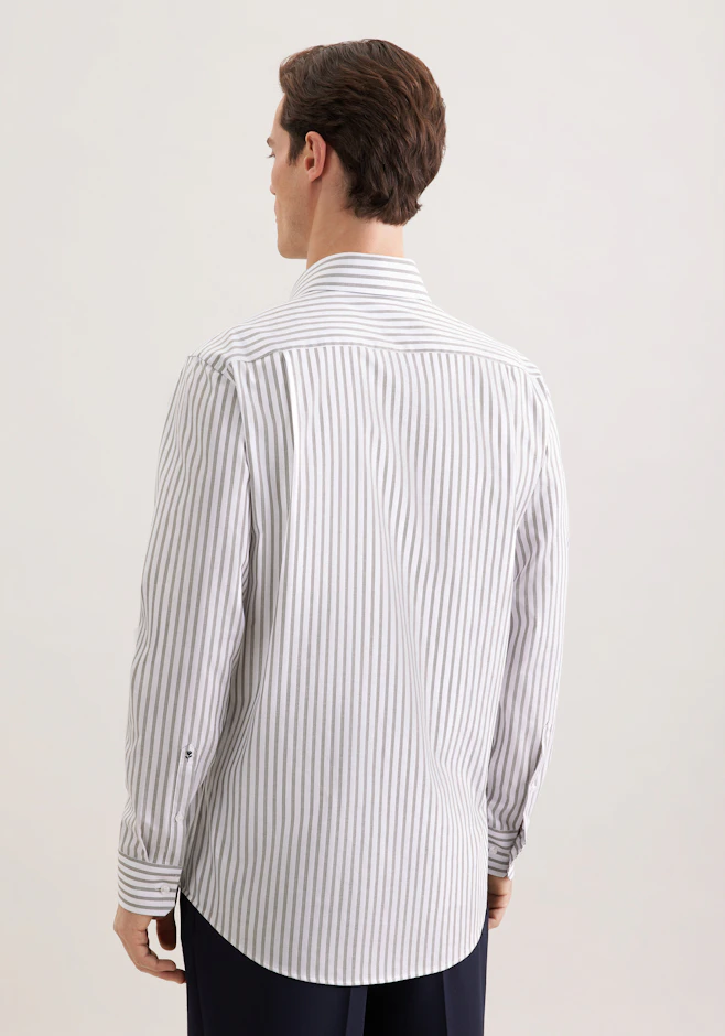 Regular Business Hemd Gestreift in Grün | Seidensticker Onlineshop