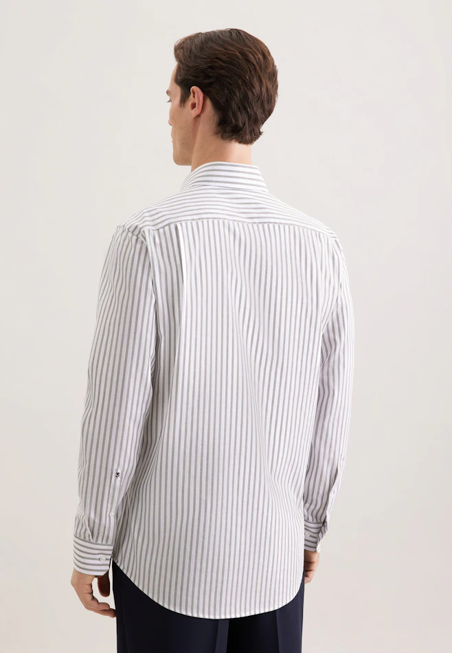 Regular Business shirt Stripes in Grün | Seidensticker online shop