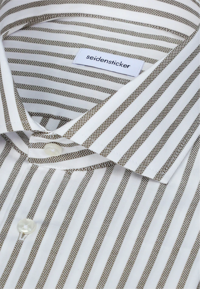 Regular Business shirt Stripes in Grün | Seidensticker online shop
