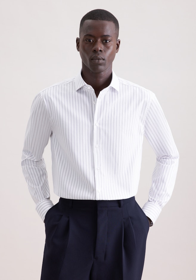 Regular Chemise d'affaires Rayures dans Gris | Boutique en ligne Seidensticker