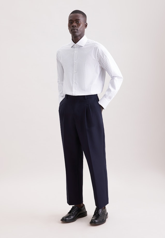 Regular Business Hemd Gestreift in Grau |  Seidensticker Onlineshop