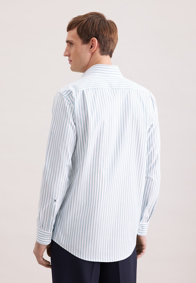 Regular Business Hemd Gestreift in Türkis |  Seidensticker Onlineshop