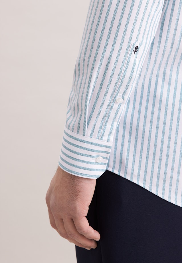 Regular Chemise d'affaires Rayures in Turquoise |  Seidensticker Onlineshop