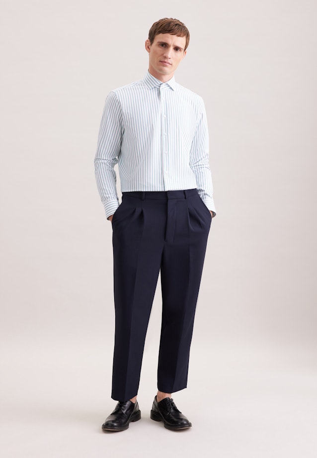 Regular Chemise d'affaires Rayures in Turquoise |  Seidensticker Onlineshop