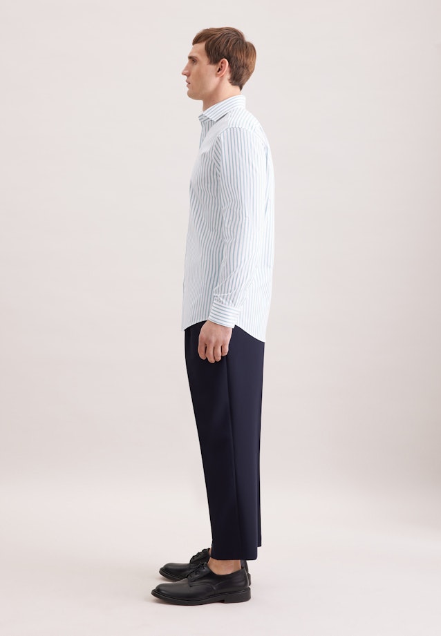 Regular Chemise d'affaires Rayures in Turquoise |  Seidensticker Onlineshop