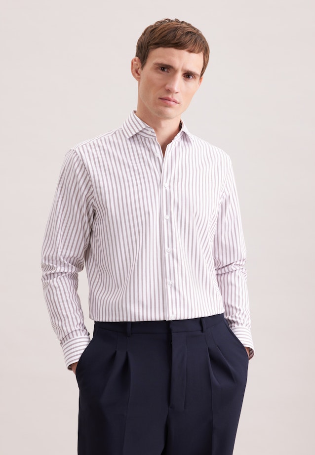Regular Chemise d'affaires Rayures in Marron |  Seidensticker Onlineshop