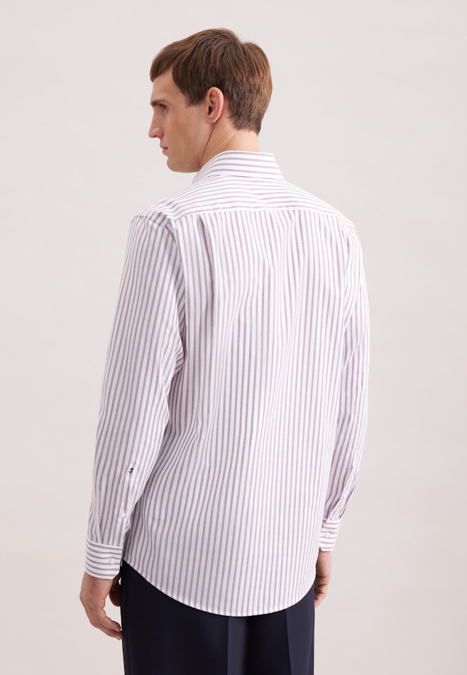 Regular Chemise d'affaires Rayures dans Marron | Boutique en ligne Seidensticker