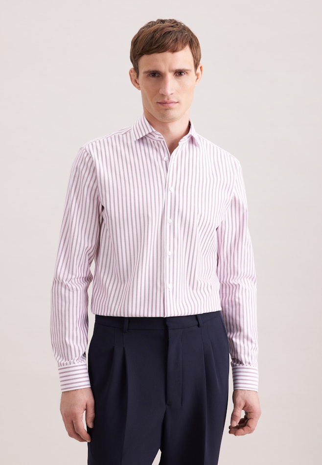 Regular Business Hemd Gestreift in Rosa | Seidensticker Onlineshop