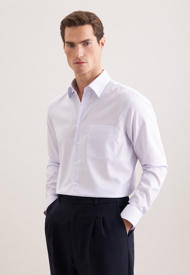 Regular Business shirt Check in Rosa |  Seidensticker Onlineshop